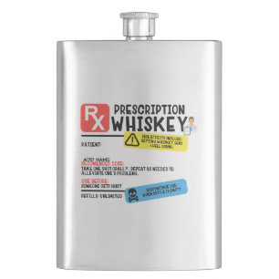 Funny Prescription Whiskey Flachmann