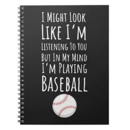 Funny Presents For Baseball Players Team Fan Lover Notizblock