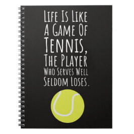 Funny Presents for Tennis Players Spaß Typografy Notizblock