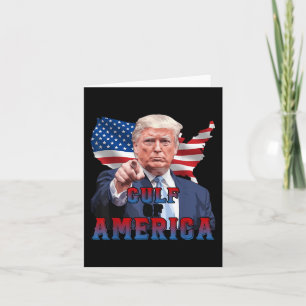 Funny President Trump Gulf of US America US Flag Karte