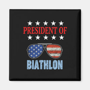 Funny President von Biathlon Phrase. Biathlon Begi Magnet