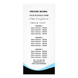 Funny Pressure Washing  Power Wash Price List Werbekarte