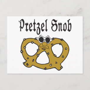 Funny Pretzel Snob Postkarte