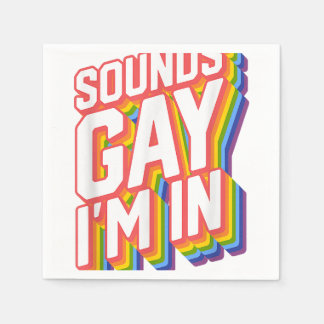 Funny Pride Shirts klingt schwul, in dem ich bin Serviette