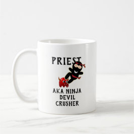 Funny Priest Geschenk AKA Ninja Devil Crusher Kaffeetasse