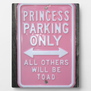 Funny Princess Parking Nur Schild Fotoplatte
