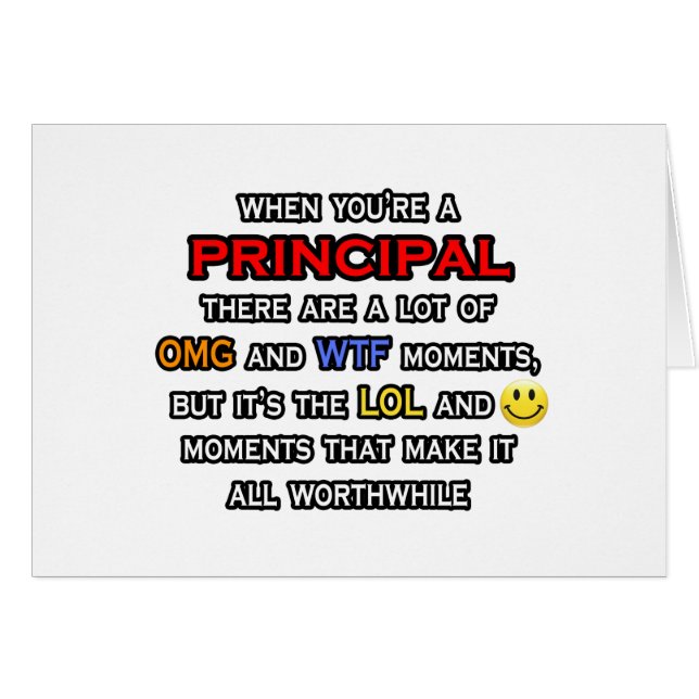 Funny Principal ... OMG WTF LOL (Vorderseite (Horizontal))