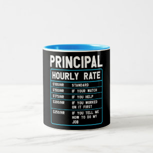 Funny Principal Stundensatz Zweifarbige Tasse