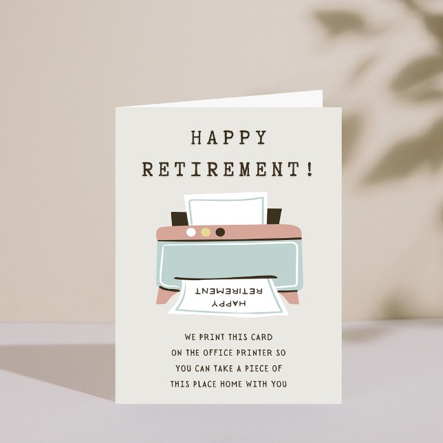 Funny Printer Happy Retirement Card Einladung (Funny Printer Happy Retirement Card)