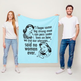 Funny Pro Choice Retro feministischer politischer  Fleecedecke