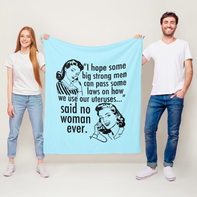 Funny Pro Choice Retro feministischer politischer  Fleecedecke (Beispiel)