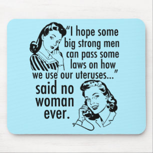 Funny Pro Choice Retro feministischer politischer  Mousepad