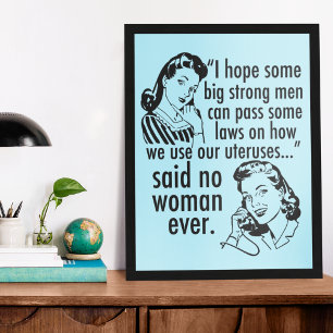 Funny Pro Choice Retro feministischer politischer  Poster