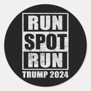 Funny Pro Trump 2024 Run Spot Run Trump Kamala Deb Runder Aufkleber