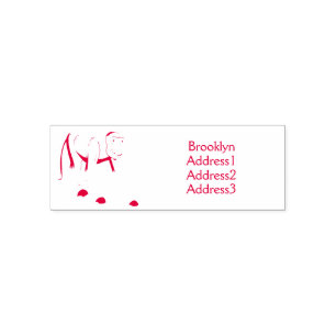 Funny proboscis Affe Cartoon Illustration Permastempel