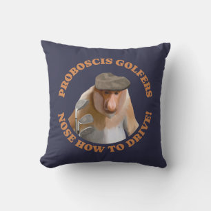 Funny Proboscis Monkey Golf Lovers Kissen