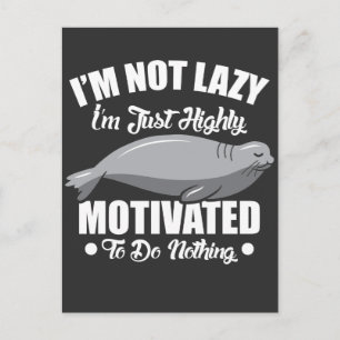 Funny Procrastination Gag Lazy tun nichts entspann Postkarte