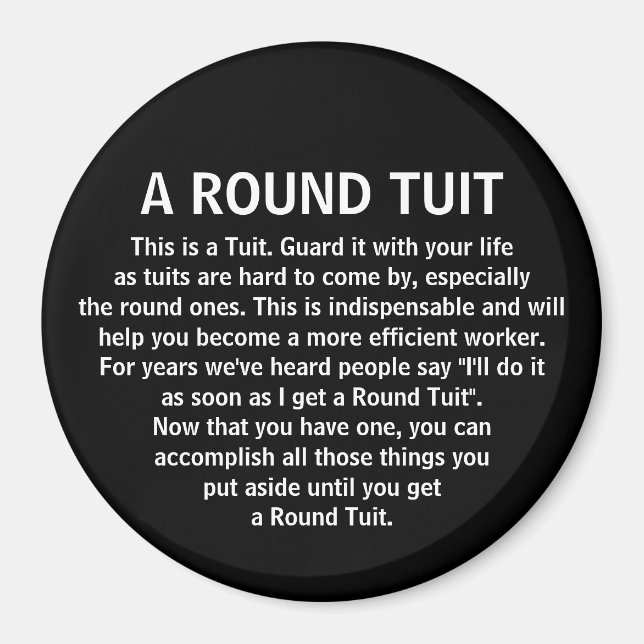 Funny Procrastinator Office CoWorker-Spaß Magnet (Vorne)