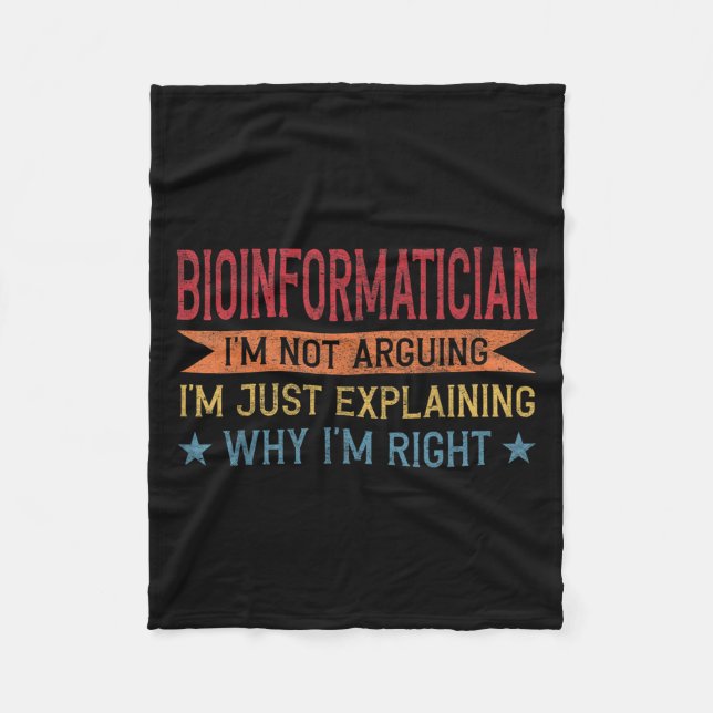 Funny Profession Zitat Bioinformatiker Fleecedecke (Vorderseite)