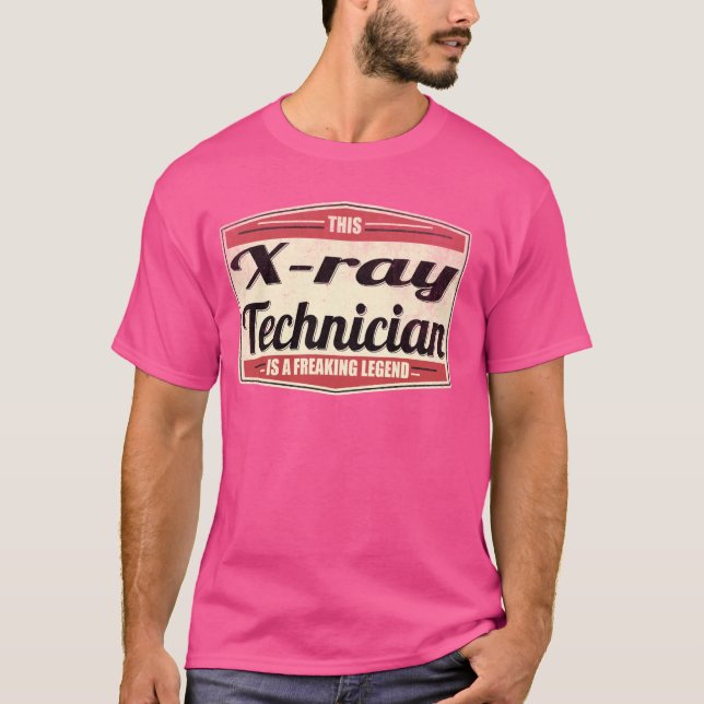 Funny Profession Zitat Vintager Röntgentechniker T-Shirt (Vorderseite)