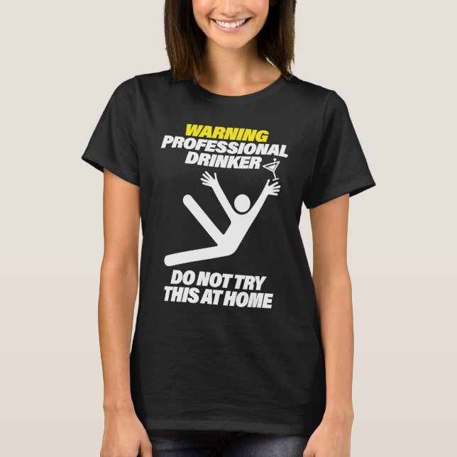 Funny Professional Drinker Dive Bar Pub Crawl T T-Shirt (Vorderseite)