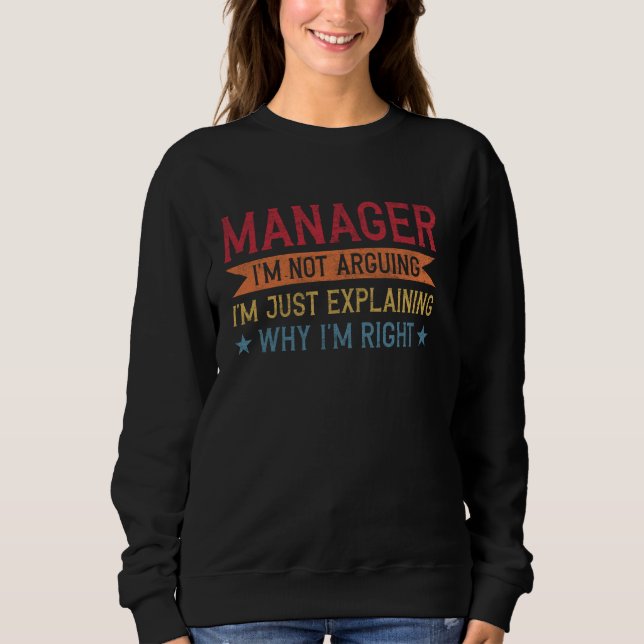 Funny Professionelle Quoter Manager Sweatshirt (Vorderseite)