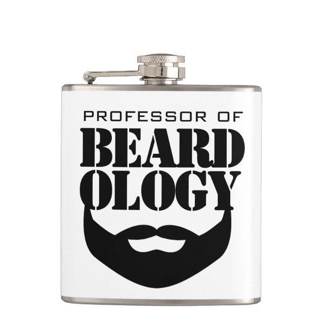 Funny Professor für Beardologie Flachmann (Vorderseite)