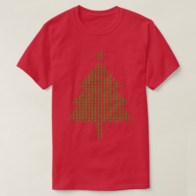 Funny Programmer Christmas Tree Developer Nerd Gee T-Shirt (Design vorne)