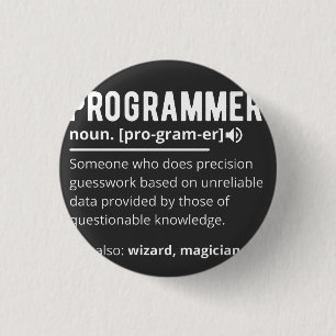 Funny Programmer Code Developer Definition Button