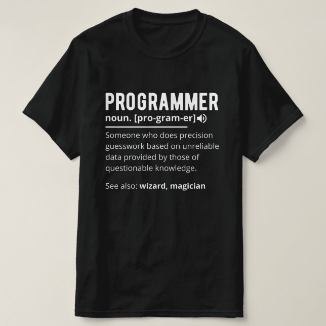 Funny Programmer Code Developer Definition T-Shirt (Design vorne)