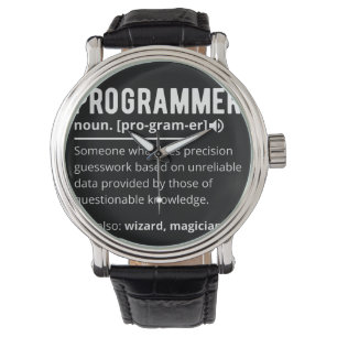 Funny Programmer Code Developer Meaning Definition Armbanduhr
