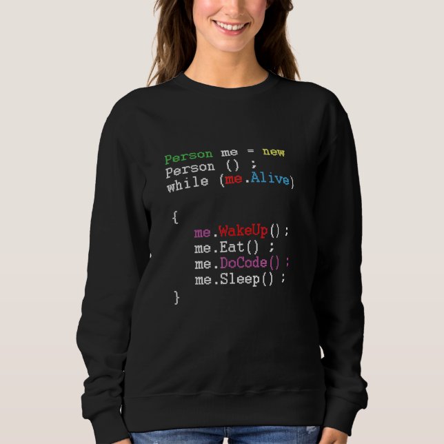 Funny Programmer Coder Developer Software Geek Ner Sweatshirt (Vorderseite)
