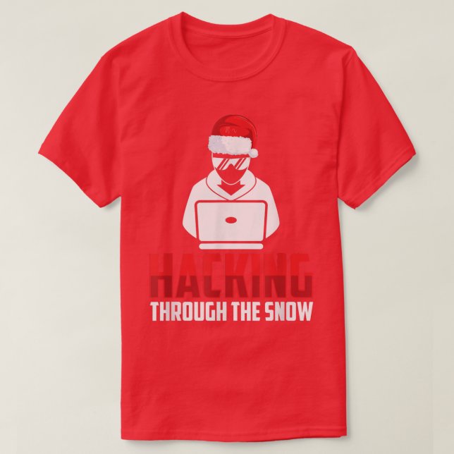 Funny Programmer Coder DeveloperHacking Through Th T-Shirt (Design vorne)