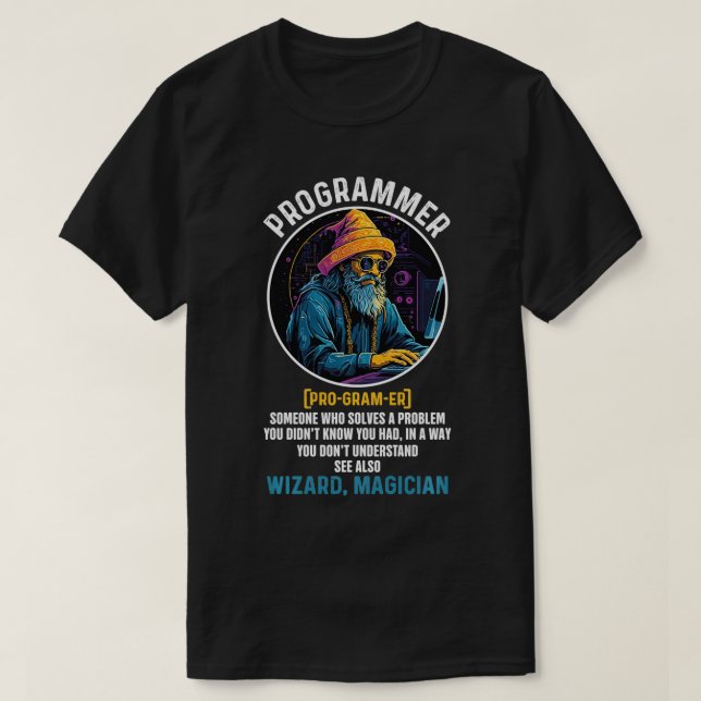 Funny Programmer Definition Coding Tech Software E T-Shirt (Design vorne)
