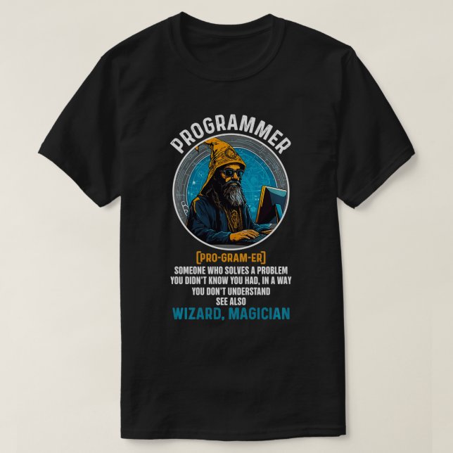 Funny Programmer Definition Tech Coding Software E T-Shirt (Design vorne)