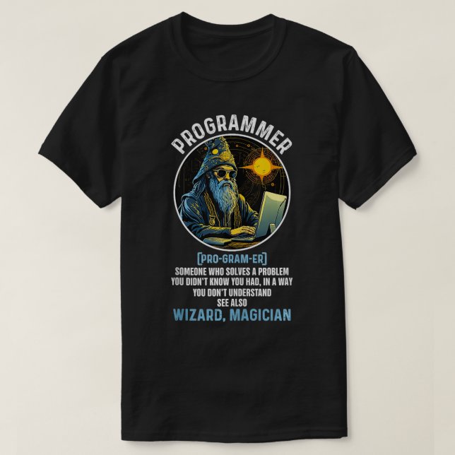 Funny Programmer Definition Technologie Software E T-Shirt (Design vorne)