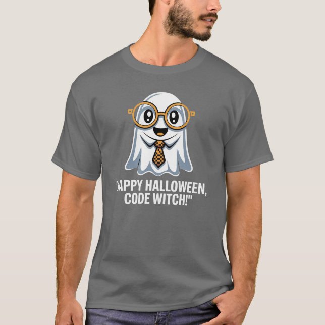Funny Programmer Halloween T - Shirt (Vorderseite)