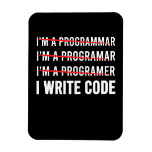 Funny Programmer I Wite Code Magnet