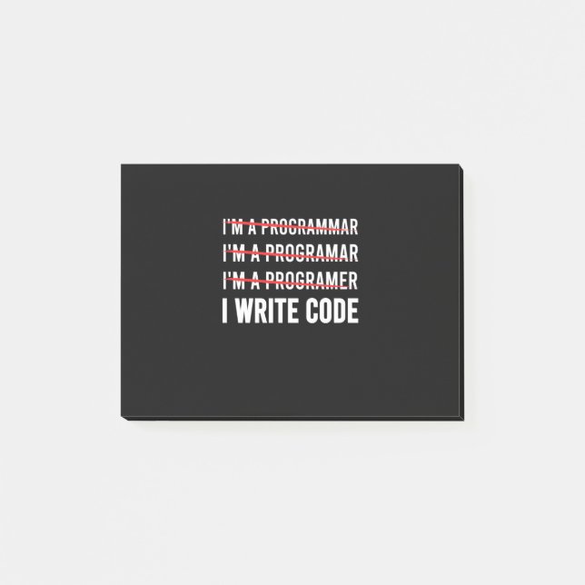 Funny Programmer I Wite Code Post-it Klebezettel (Vorderseite)