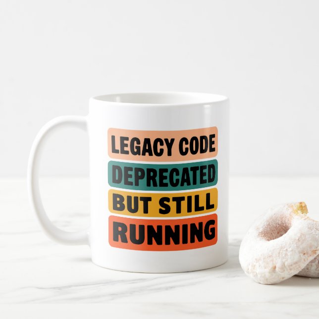 Funny Programmer Legacy Code Retro  Kaffeetasse (Mit Donut)
