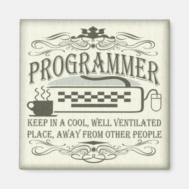 Funny Programmer Magnet (Vorne)
