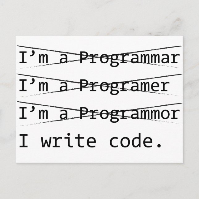 Funny Programmer Postkarte (Vorderseite)