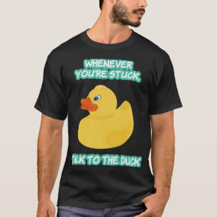 Funny Programmer spricht mit dem Entenliebhaber T-Shirt
