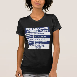 Funny Programmer Stundensatz Computer IT Coder T-Shirt