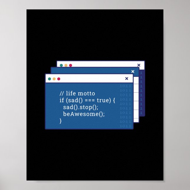 Funny Programming Coding Programmer Gift Poster (Vorne)