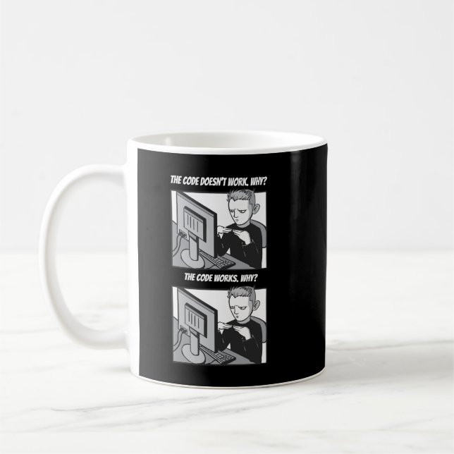 Funny Programming Meme Kaffeetasse (Links)
