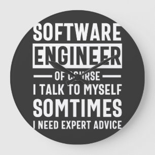 Funny Programming Software Engineer Gift Große Wanduhr