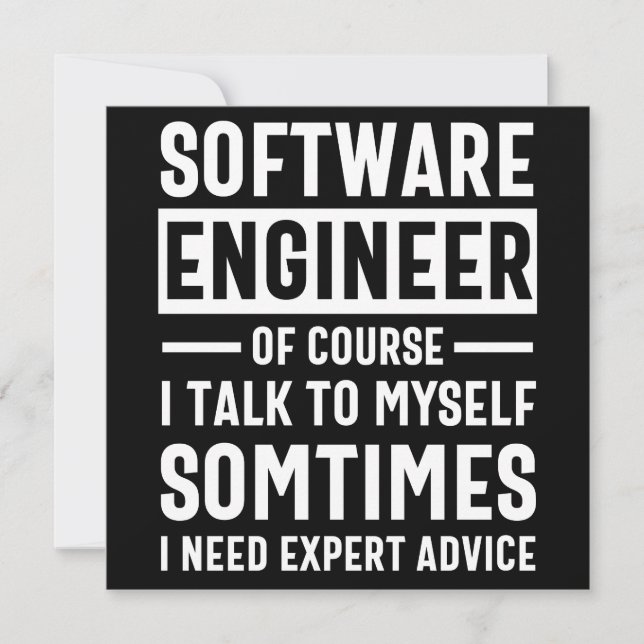 Funny Programming Software Engineer Gift Save The Date (Vorderseite)