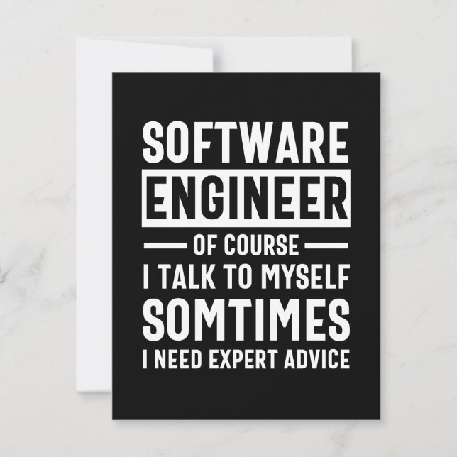 Funny Programming Software Engineer Gift Save The Date (Vorderseite)