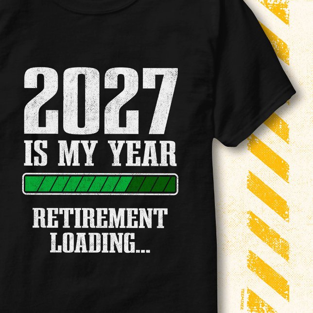 Funny Progress Bar Retired 2027 Retirement Loading T-Shirt (Von Creator hochgeladen)